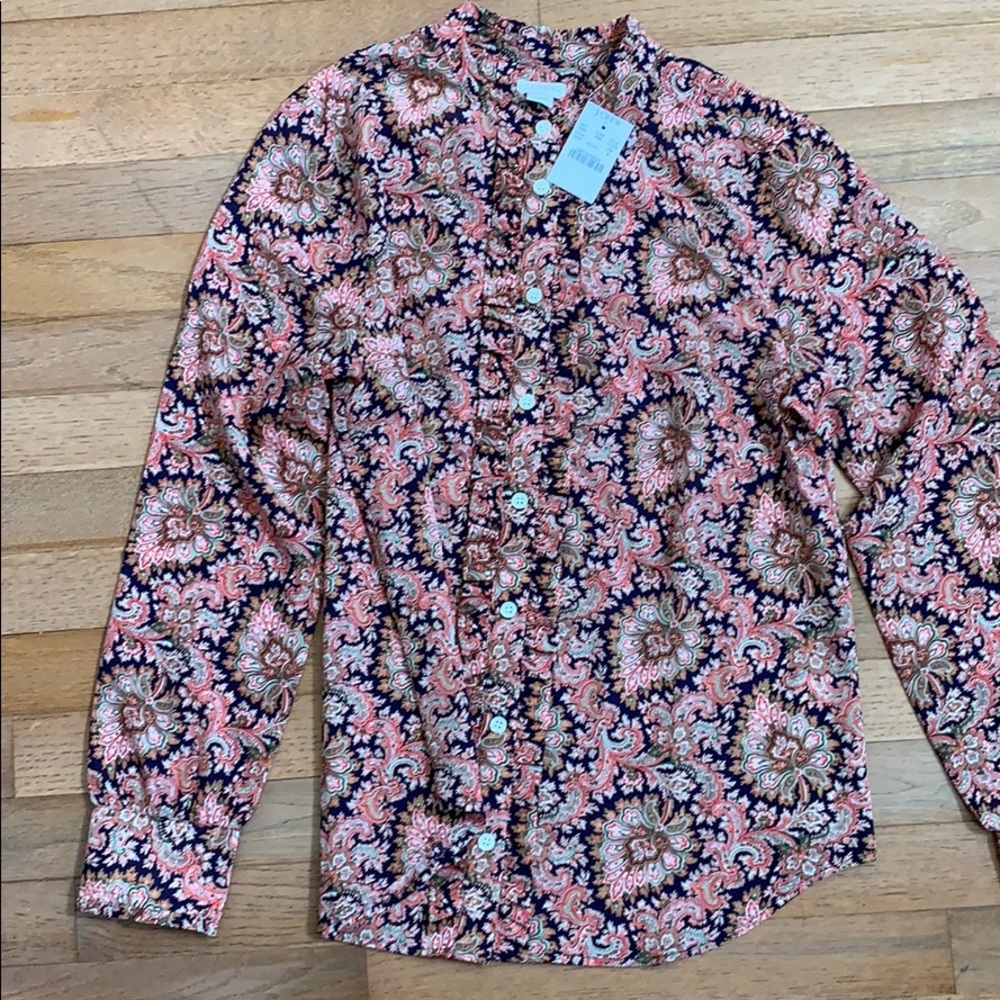 J  Crew paisley print blouse. New with tags.